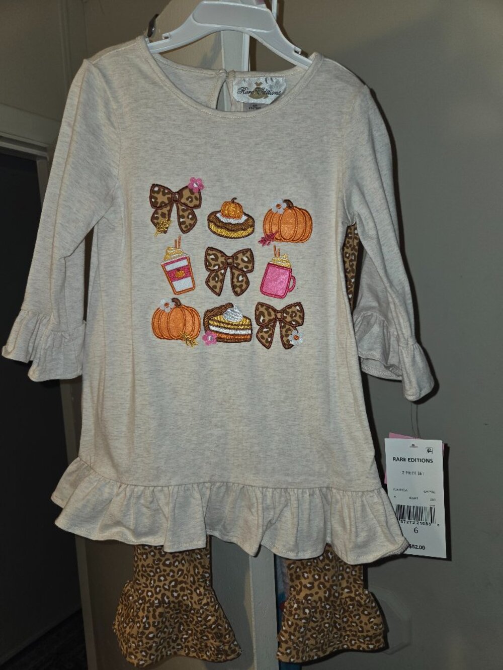 Girls fall outfit size 6 fall halloween Thanksgiving